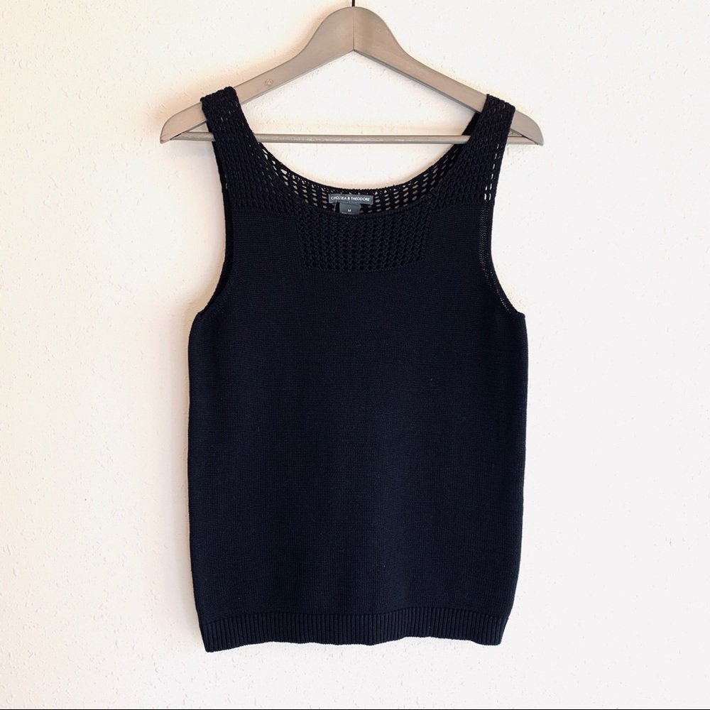 Chelsea & Theodore Knit Black Women’s Tank Top Size Medium NWT